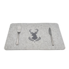 Sets de table en feutre Cerf, set de 4